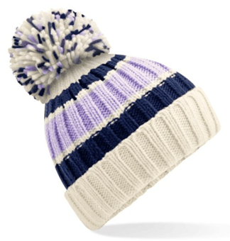 picture of Beechfield Hygge Striped Beanie - Blueberry Cheesecake - [BT-B392-BCC]