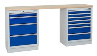 picture of BiGDUG 2041mm Wide Workbench - 4 Drawer Cabinet - 7 Drawer Cabinet - Multiplex Worktop - [BDU-TGC305GBM] - (LP)