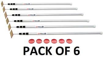 picture of ZipWall® 12 - Spring-loaded Poles - 3.6m - 150cm x 11cm x 10cm - Pack of 6 - [ZP-SLP6]