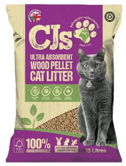picture of CJ's Premium Wood Pellet Cat Litter 15L - [CMW-CJCL01]