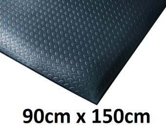 picture of Kumfi Diamond Anti-Fatigue Mat Black - 90cm x 150cm - [BLD-KD3660BL]