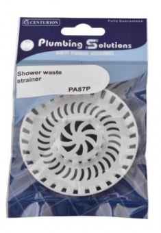 Picture of 80mm White Plastic - Bath/Shower Strainer - 5 Packs  -  CTRN-CI-PA87P