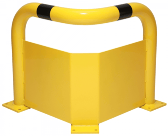 Picture of BLACK BULL Corner Protection Guard with Under-run Protection - Indoor Use - (H)600 x (W)600 x (D)600mm - Underrun Heigh: 400 - Yellow/Black - [MV-196.27.835] - (LP)