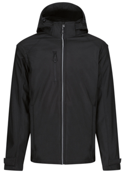 Picture of Regatta Men's Erasmus 4-In-1 Softshell Jacket - Black/Black - BT-TRA713-BLKBLK