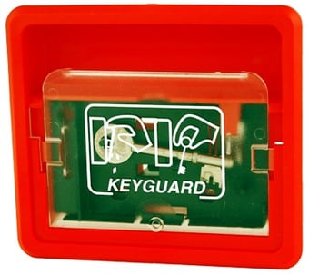 Picture of Red Keyguard Keybox with Snatch-Off Plastic Window - [HS-HKG1-R] - (DISC-R)