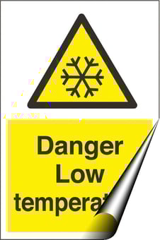 picture of Danger Low Temperature Sign - 200 x 300Hmm - Self Adhesive Vinyl - [AS-EC31-SAV]