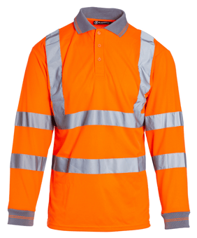 picture of Blackrock Hi-Vis Polo Shirt Long Sleeve - Orange - RDO-80317