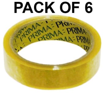 picture of Clear Sticky Tape - 1 Inch - 24mm x 40m - Pack of 6 - [AF-5010003280373] - (DISC-X)