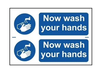 picture of Spectrum Now Wash Your Hands – PVC 300 x 200mm -  SCXO-CI-0404