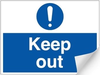 Picture of Keep Out Sign - 600 x 450Hmm - Self Adhesive Vinyl - [AS-MA118-SAV]