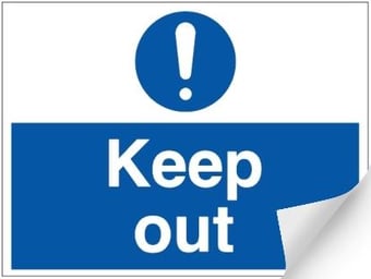 picture of Keep Out Sign - 600 x 450Hmm - Self Adhesive Vinyl - [AS-MA118-SAV]