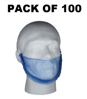 Picture of Detectable Mesh Beard Snoods Extra Close Mesh - Pack of 100 - [DT-445-T012-P01-X11]