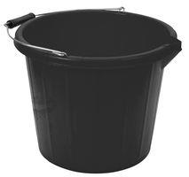 picture of Rodo LBP Plastic Bucket With Metal Handle - 3 Gallon - Black - [CP-SI16777]