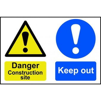 picture of Spectrum Danger Construction Site Keep Out - RPVC 600 x 400mm - SCXO-CI-13956