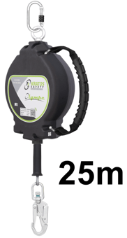 picture of Kratos Retractable Wire Fall Arrest Block With Galvanised Steel Wire Rope - 25mtr - [KR-FA2040025] - (LP)