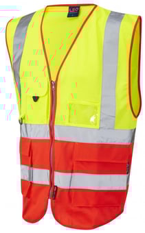 Picture of Lynton - Hi-Vis Yellow/Red Superior Waistcoat - LE-W11-Y/R