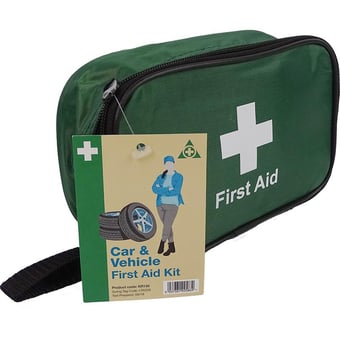 picture of Car and Vehicle First Aid Kit - Soft Nylon Zip Case - Contains 56 Individual Items - [SA-KR130]