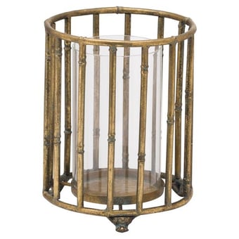 picture of Hill Interiors Metallic Bamboo Lantern - [PRMH-HI-21138] - (HP)