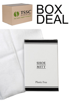 picture of Black & White 100% Cotton Shoe Mitt - Box Deal 10 x 50 - [IH-MCS-WSBCSM] - (LP)