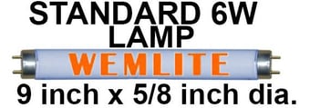 Picture of Wemlite - 6 Watts Lamp For Fly Killers - BL368 - Standard UV - [BP-LS06WX-W]