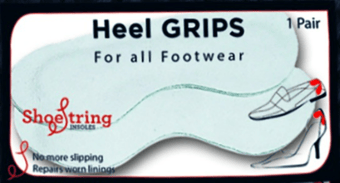 picture of ShoeString Suede Heel Grip Card Grey - Pair - [LC-HEEL]