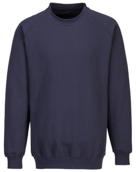 picture of Portwest - Anti-Static ESD Sweatshirt - Navy Blue - Carbon Fibre - 300g - PW-AS24NAR