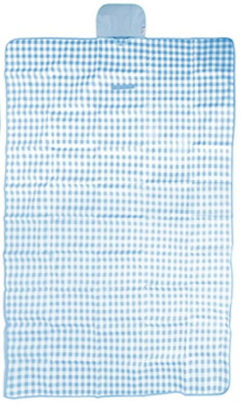 picture of Summit Oxford Picnic Blanket Gingham Blue 145cm x 80cm - [PI-710054]