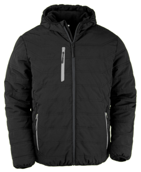 picture of Result Genuine Recycled - Black Compass Padded Winter Jacket - Black/Grey - BT-R240X-BLKGRY