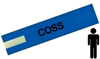 picture of Blue - Mens Pre Printed Arm band - COSS Controller Of Site Safety - 10cm x 55cm - Single - [IH-ARMBAND-B-C-B]