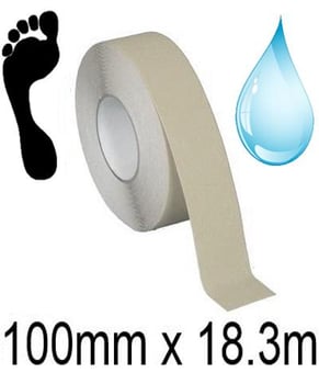 picture of Beige Aqua Safe Anti-Slip Self Adhesive Tape - 100mm x 18.3m Roll - [HE-H3405BG-(100)]