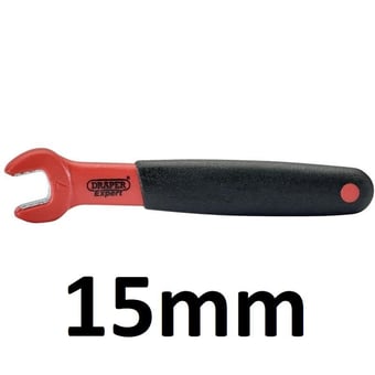 picture of VDE Fully Insulated Open End Spanner - 15mm - [DO-99473]