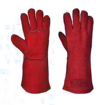 Picture of Portwest A500 Welders Red Gauntlet - Pair - PW-A500RER