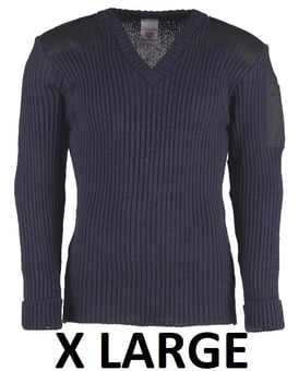 picture of AFE V-Neck Navy Blue "NATO" Sweater - Extra Large - [AE-V/NXL]