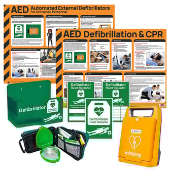 picture of Mindray C1A Fully Automatic AED Bundle with Wall Bracket - [SA-K3048] - (LP)