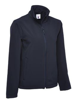 picture of Uneek Unisex Classic Full Zip Soft Shell Jacket - Navy Blue - UN-UC612-NVY