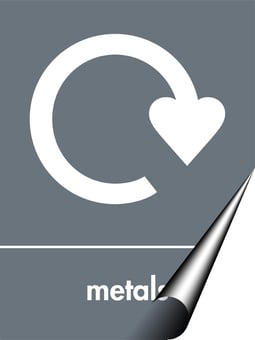 Picture of Recycling Signs - Metals - 300 X 400Hmm - Self Adhesive Vinyl - [AS-WR32-SAV]