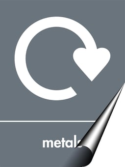 picture of Recycling Signs - Metals - 300 X 400Hmm - Self Adhesive Vinyl - [AS-WR32-SAV]