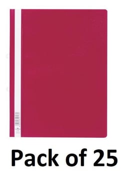 picture of Durable - Clear View Folder - Red - Pack of 25 - [DL-258003]