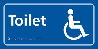 Picture of Toilet (with disabled symbol) - Taktyle (300 x 150mm)  - SCXO-CI-TK2202WHBL