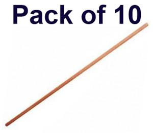 picture of Heavy Duty Wooden Broom/Mop Handle - 4' x 15/16" Dia - Pack of 10 - [SI-999088]