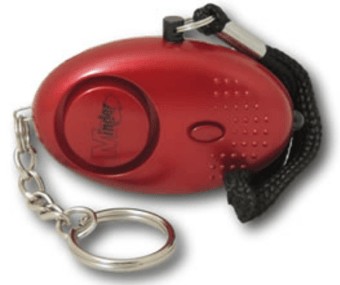 picture of Metallic Mini Minder Key-ring Torch Alarm Red 140 dBs - [JNE-METAL001RED]