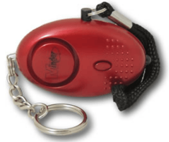 Picture of Metallic Mini Minder Key-ring Torch Alarm Red 140 dBs - [JNE-METAL001RED]