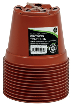picture of Garland 11cm Replacement Growing Tray Pots - Pack of 12 - [GRL-W0074]