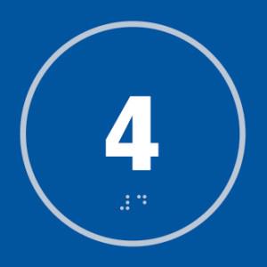 Picture of Number 4 - Taktyle (150 x 150mm)  - SCXO-CI-TK2103WHBL