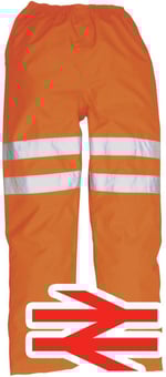 picture of Portwest RT31 Hi Vis Orange Traffic Trousers - PW-RT31ORR