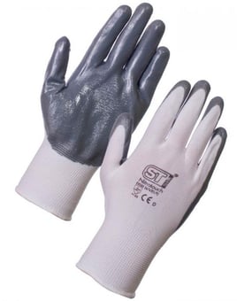 Picture of Supertouch Nitrotouch White/Grey Gloves - Pair - ST-26761