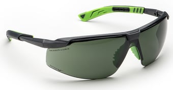 picture of Univet 5X8 - Solar G15 Safety Spectacles - Gunmetal/Green Frame - [UV-5X8.03.00.05]