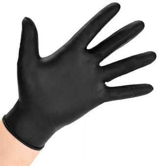 Picture of Chemsplash Engi-Black Nitrile Powder Free Disposable Gloves - Black - Box of 50 Pairs - BG-4098