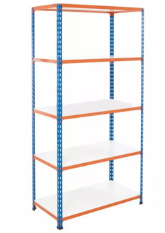 Picture of BiGDUG BiG200 Shelving 5 Levels - Melamine Shelves - 1830h X 1220w X 305d mm - 140kg UDL - [BDU-B21812035BOM]