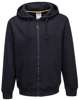 Picture of Portwest - Nickel Zipped Polycotton Sweatshirt - Black - PW-KS31BKR